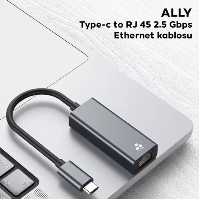 ALLY Type-c to RJ 45 2.5 Gbps Ethernet kablosu-(5775)