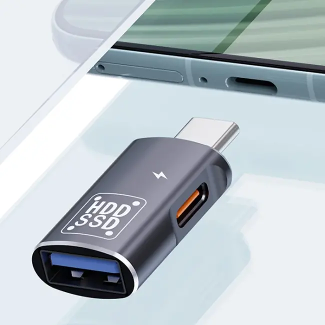 ALLY Type-C To Şarj + OTG 3.0 Dönüştürücü Adaptör-(5775)