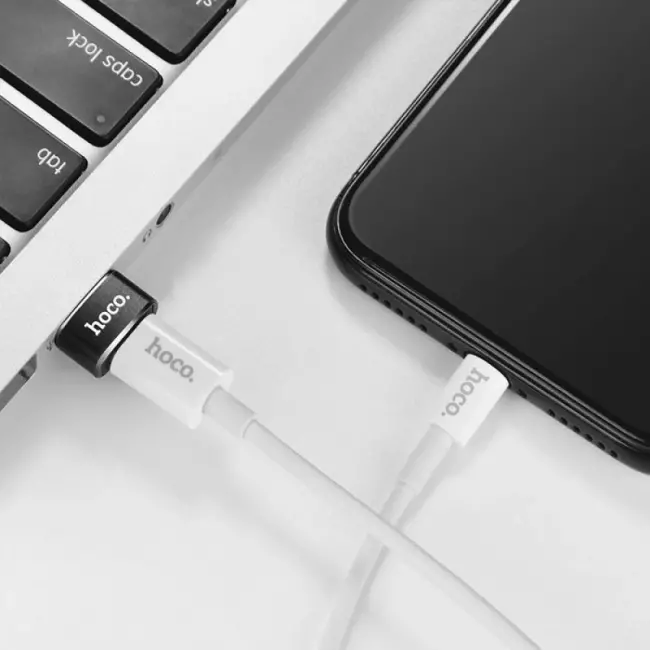 HOCO UA6 Erkek USB to Dişi Type-C Dönüştürücü Çevirici Adaptör-(5775)