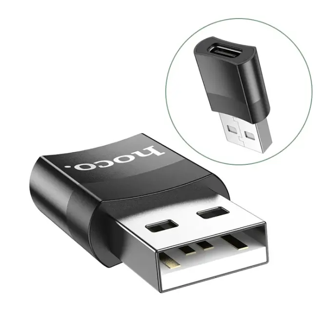 HOCO UA17 Dişi Type-C to Erkek USB Dönüştürücü Çevirici Adaptör-(5775)
