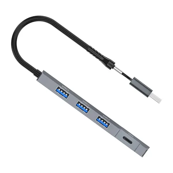 ALLY ADS-309D 4 Portlu USB+Type-C USB 3.0 Çoklayıcı Data HUB Adaptör-(5775)