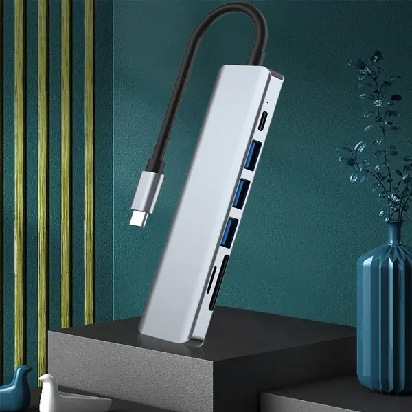 Ally 7in1 USB 3.1 HDMI 4K 30HZ 2K 1080P Type-C HUB Adaptör Dönüştürücü-(5775)