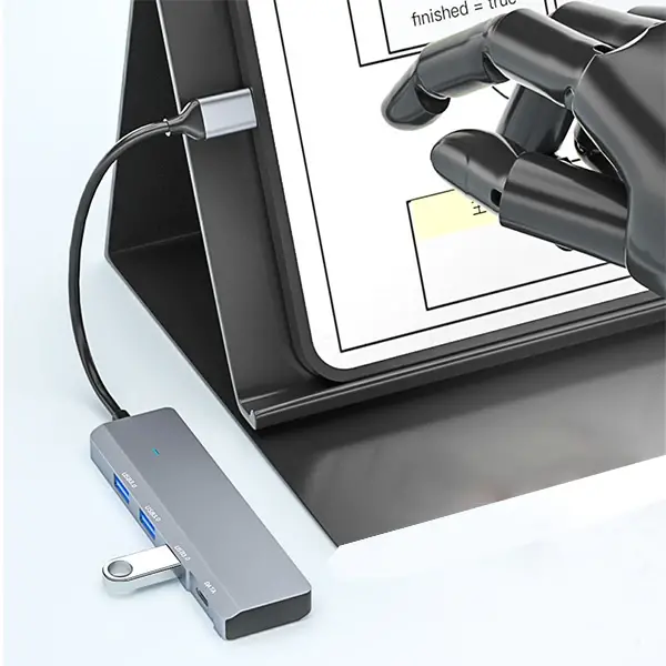 Ally ADS-309C 4in1 Type-C to USB + Type-C Hub Adaptör Çevirici Dönüştürücü Çoğaltıcı-(5775)