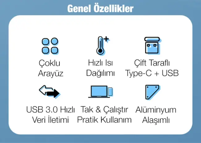 ALLY A-806 4in1 Type-C + USB Girişli USB 3.0 Çoğaltıcı Hub Adaptör Çevirici-(5775)