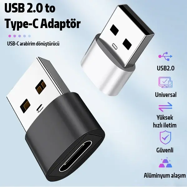 ALLY USB to Type-C Dişi Çevirici Dönüştürücü Adaptör-(5775)