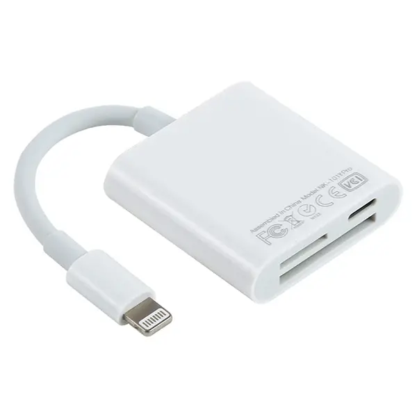 ALLY NK-101Y Pro 3 İn 1 İPhone Lightning to SD-TF Çevirici Adaptör-(5775)