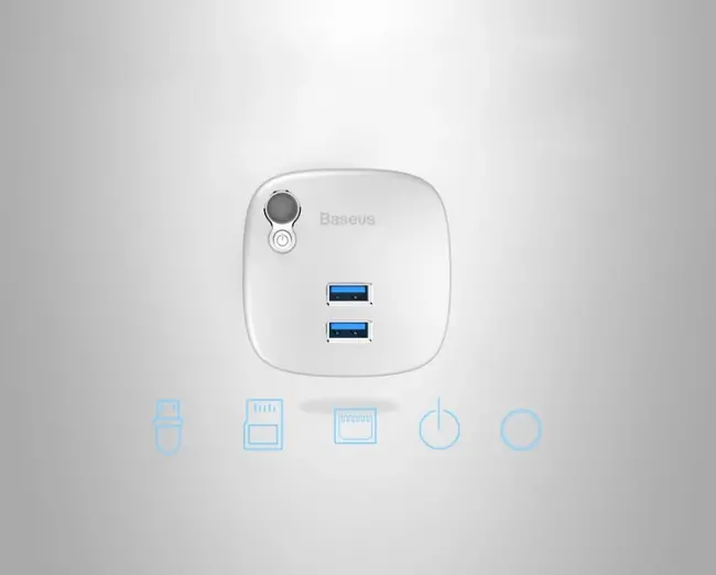 Baseus Çok Fonsiyonlu Notebook Adaptörü Hub Dual USB 3.0 RJ45 TF/SD-(5775)