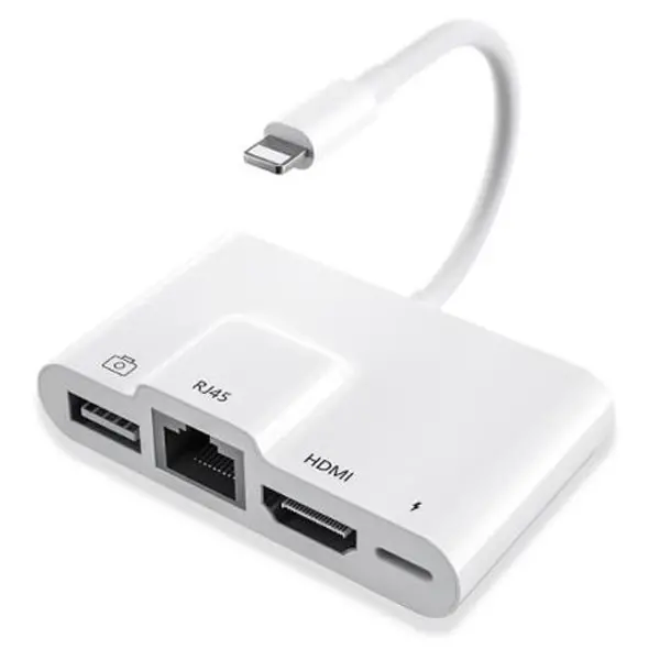 ALLY İPhone 3İN1 Lightning HDMI RJ45 OTG Digital AV Adaptör Hub-(5775)