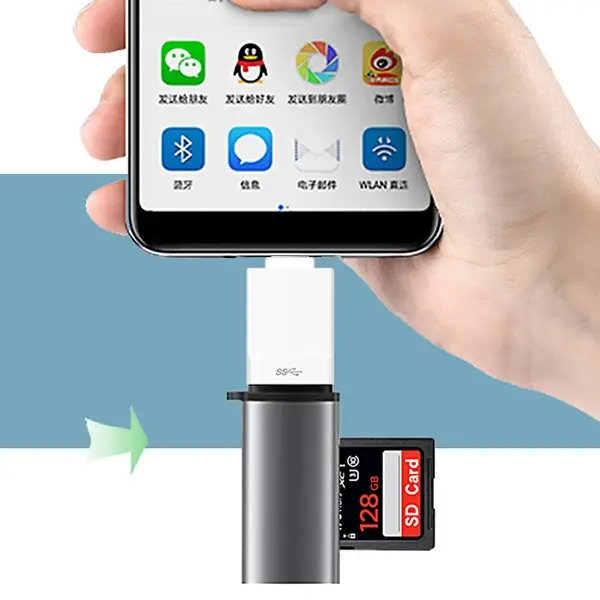 İPhone NK-03 Usb to Otg SD Kart Okuyucu İPhone 14-13-12 11-(5775)