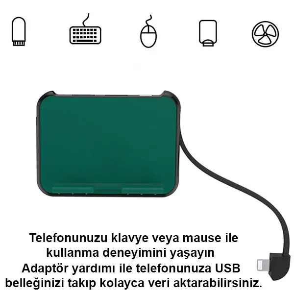 Ally C05 Çok fonksiyonlu İPhone OTG Adaptör Çoklayıcı&Stand-(5775)