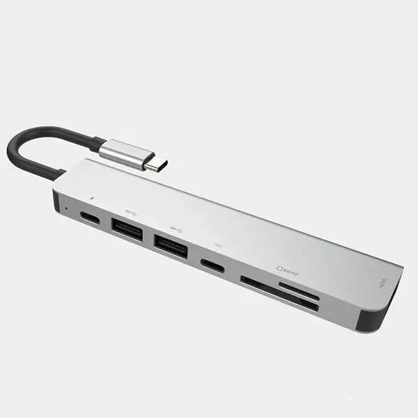Ally Usb (Type-C to 7in1 Hdtv 2XUSB+PD) SD&TF Okuyucu Hub Adaptör Çoklayıcı-(5775)