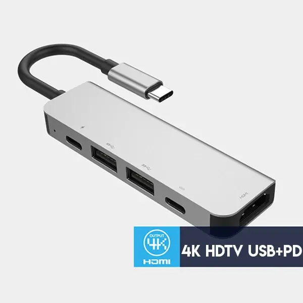 Ally Usb (Type-C to 5in1  Hdtv 2xUSB+2x PD) Hub Adaptör Çoklayıcı-(5775)