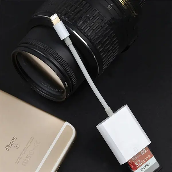İPhone/İPad Lightning To SD Kart Hafıza Kart Adaptörü NK105-(5775)
