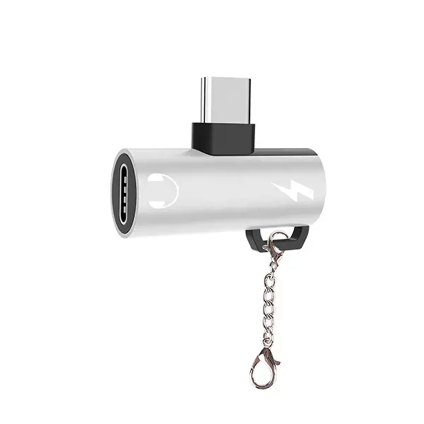 Anahtarlık Dual Usb Type C Şarj Dönüştürücü Başlık Adaptör-(5775)