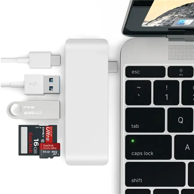 Ally 5 İn1 Usb-C Hub 3.0 Type-C Şarj Kart Reader Type-C Bütün Cihazlar İçin-(5775)