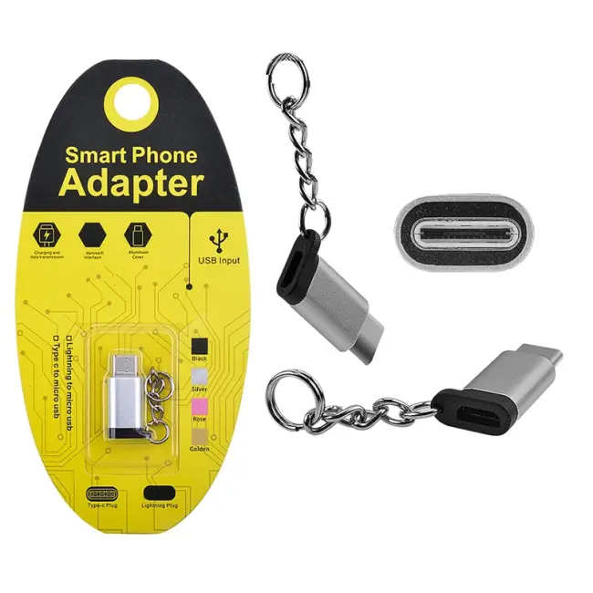 Mikro USB to Type C Dönüştürücü Çevirici Anahtarlıklı Başlık-(5775)