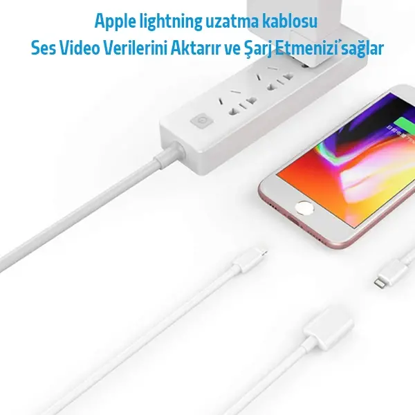 Ally Apple İPhone Lightning Uzatma Kablosu 1 Metre-(5775)