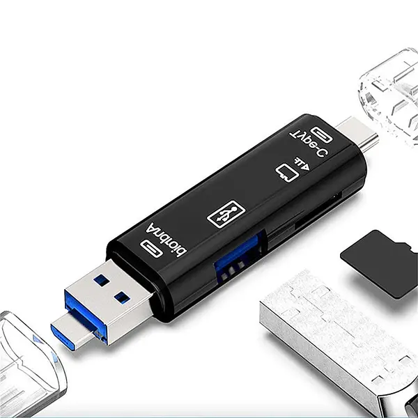 Smart Otg 3in1 Type-C Ve Micro Usb Tf Card Reader Otg-(5775)