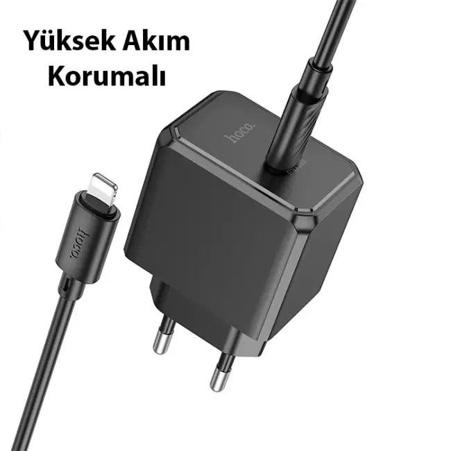 HOCO CS15A 30W Type-C Şarj Aleti + Type-C to iPhone Lightning Kablo Seti-(5775)
