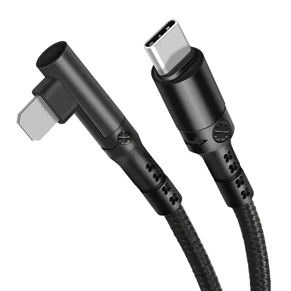 ALLY Type-C to İPhone 20w Lightning Hızlı Şarj Kablosu Oyuncu 90 Derece Kablo-(5775)