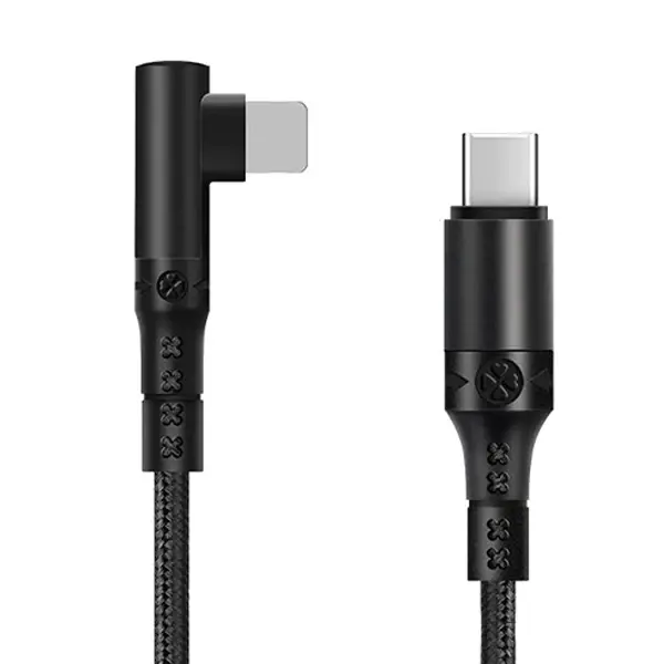 ALLY Type-C to İPhone 20w Lightning Hızlı Şarj Kablosu Oyuncu 90 Derece Kablo-(5775)