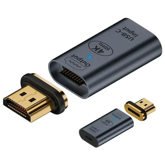 ALLY HDMI To Type-c 4K 60Hz Mıknatıs Başlıklı Çevirici Otg Adaptör-(5775)