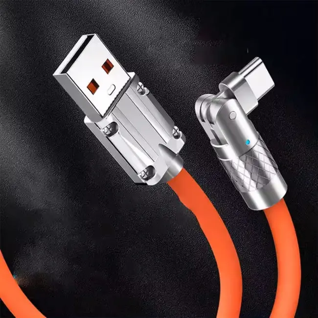ALLY 180° Dönebilen USB To Type-C 120W Hızlı Şarj Kablosu 1 Metre-(5775)