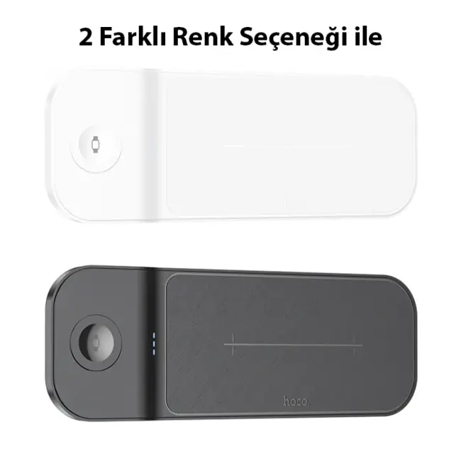 HOCO CQ5 3in1 Wireless Kablosuz Hızlı Şarj Standı (Telefon-Kulaklık-Apple watch)-(5775)