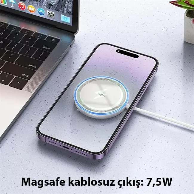 HOCO CW53 15W Magsafe Kablosuz Wireless Stand  Hızlı Şarj Cihazı-(5775)