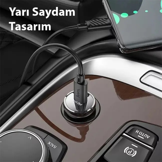 HOCO Z53 Sight Single PD30W Type-C Girişli Araç Çakmaklık Hızlı Şarj Aleti-(5775)