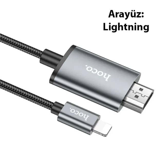 Hoco UA27 Lightning To HDMI HDTV Dönüştürücü Adaptör (4K 30Hz) Kablo-(5775)