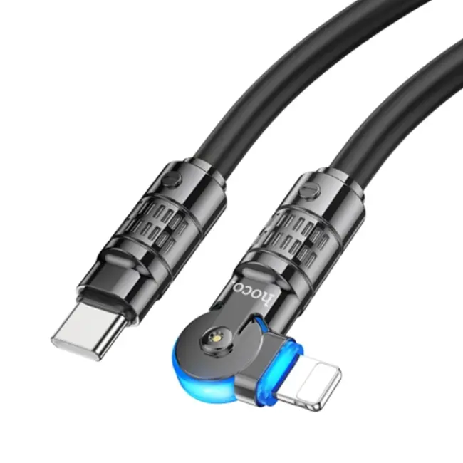 HOCO U118 Döner Başlıklı PD to iPhone Lightning Hızlı Şarj ve Veri Kablosu-(5775)