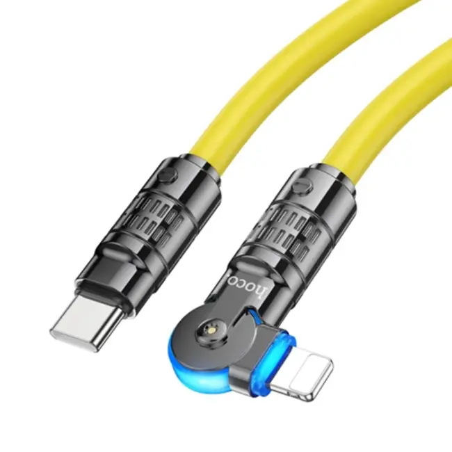 HOCO U118 Döner Başlıklı PD to iPhone Lightning Hızlı Şarj ve Veri Kablosu-(5775)