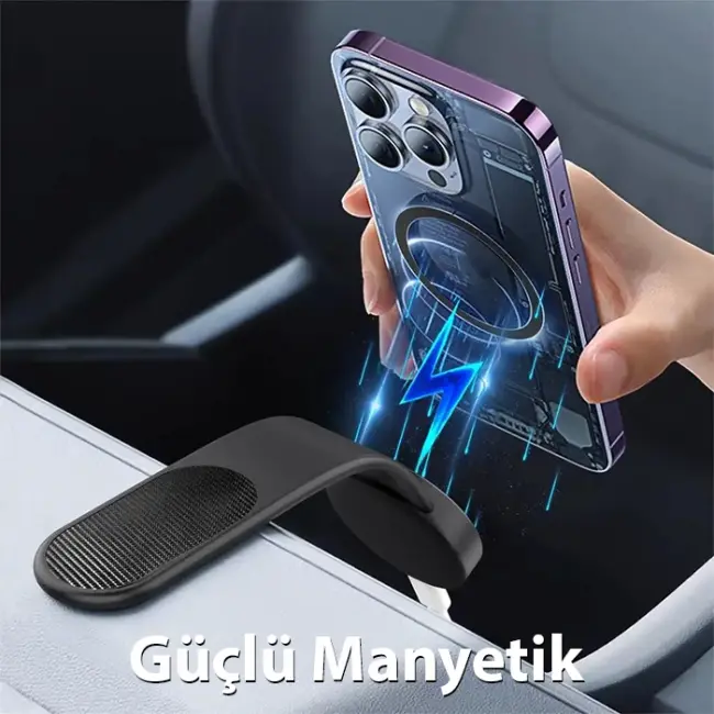 Ally WH-160 Araç Torpido Üstü Katlanabilir Manyetik Kablosuz Şarjlı Telefon Tutucu-(5775)