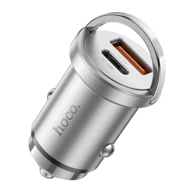 HOCO NZ10 Handy PD45W+QC3.0 Araç Şarj Başlığı Ve Type-C to Type-C Kablo-(5775)