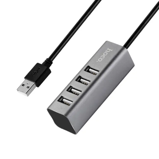 HOCO HB1 80cm Kablolu 4 Portlu USB Çoğaltıcı HUB Adaptör-(5775)