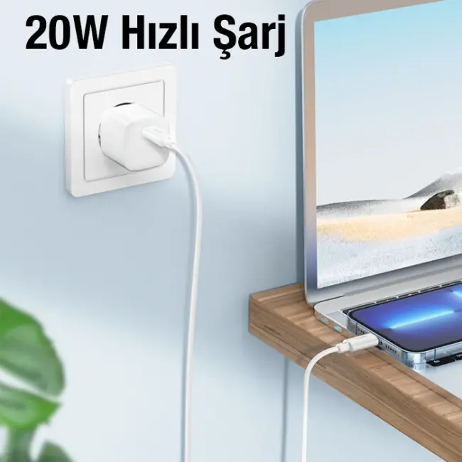 HOCO X88 20W Type-C to iPhone Lightning Hızlı Data ve Şarj Kablosu-(5775)