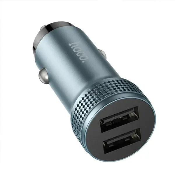 HOCO Z49 Çift USB Girişli Araç Şarj Başlık + USB To Type-C Kablo-(5775)