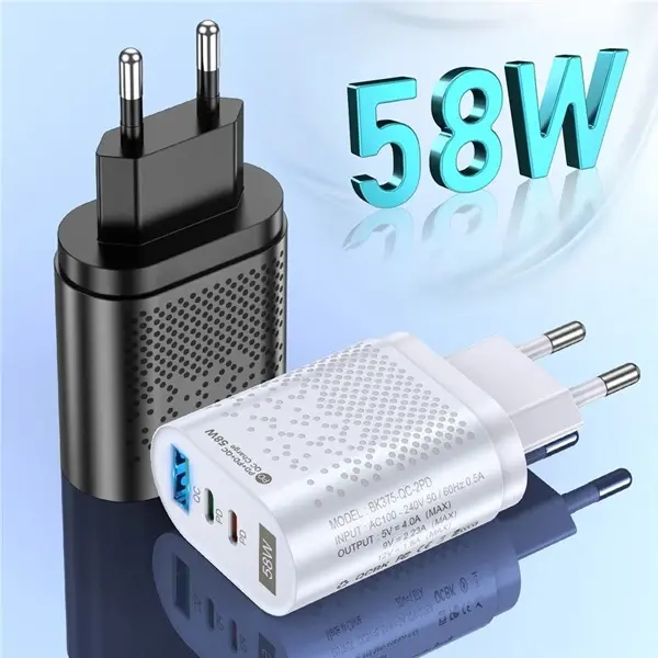 USLİON PD 58W USB + Type-c Hızlı Şarj Başlığı-(5775)