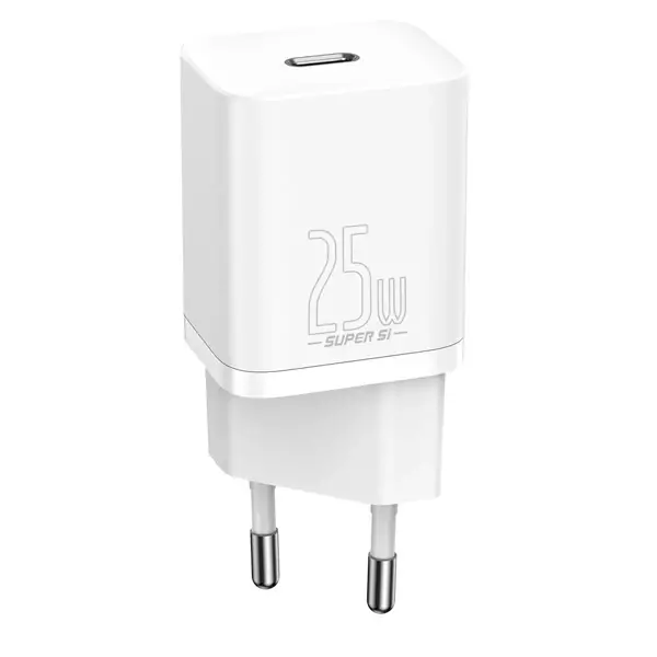 Baseus Super Si 1C 25W PD Type-C Hızlı Şarj Adaptörü - İPhone 15-14-13-12-11 Hızlı Şarj-(5775)