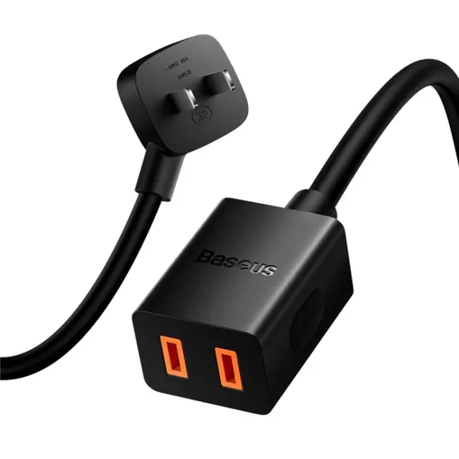 BASEUS PowerCombo Mini Power Strip 1AC 10 m Güç Kablosu /EU + UK Fiş Adaptörleri Dahil-(5775)
