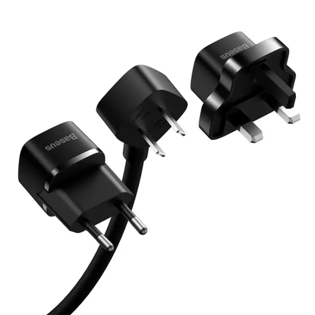 BASEUS PowerCombo Mini Power Strip 1AC 10 m Güç Kablosu /EU + UK Fiş Adaptörleri Dahil-(5775)