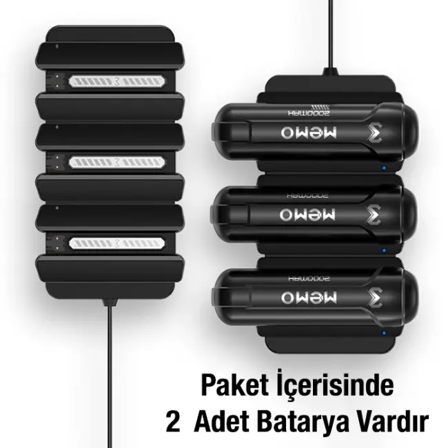 MEMO DL10 - CX12 Telefon Soğutucu Fan Batarya Şarj Paneli + 2 Yedek Powerbank-(5775)
