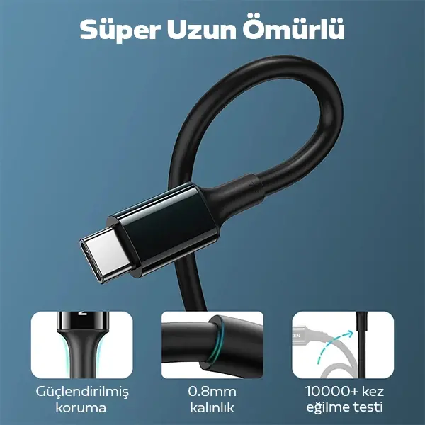 ALLY USB Type-C PD3.1 100W(20V-5A) Hızlı Veri Şarj Kablosu 1metre-(5775)