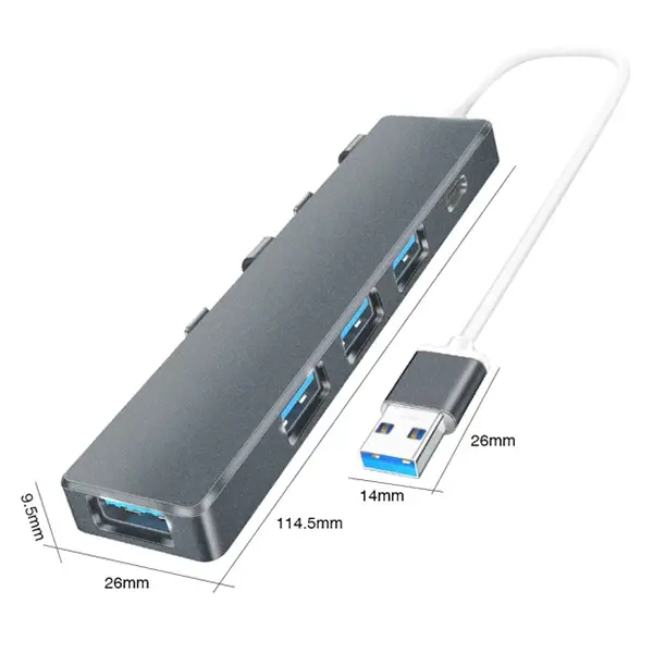 ALLY ADS-301A Usb 3.0 4 Usb Port Adaptör Hub Çoklayıcı 1 type C-(5775)