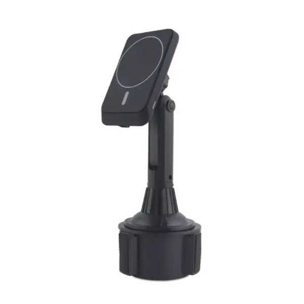 ALLY Araç Bardaklık Telefon Tutucu Magsafe iPhone 15-14-13-12 Serisi 15W Kablosuz Hızlı Şarj Cihazı-(5775)