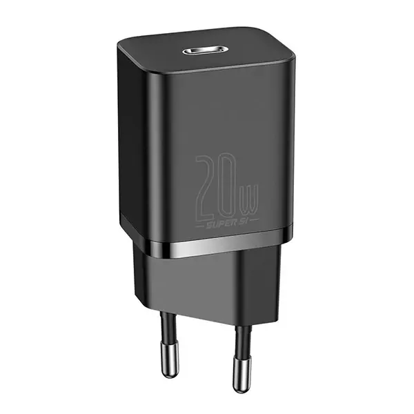 Baseus Super Si 20W PD Type-C Hızlı Şarj Adaptörü 20W İPhone 15-14-13- 12-11 Hızlı Şarj-(5775)