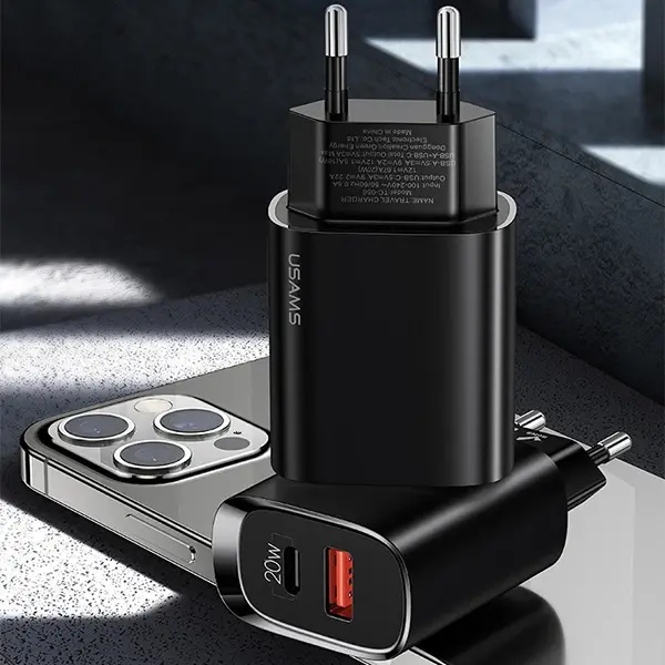 USAMS iPhone 20W QC3.0 + PD3.0  Hızlı Şarj Başlık US-CC121 T35-(5775)