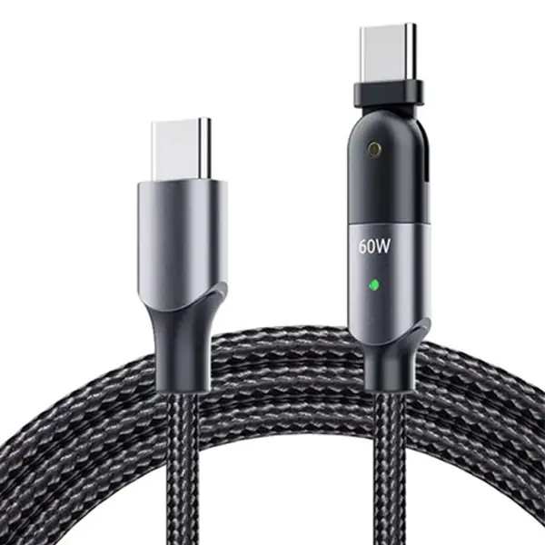 ALLY 60W UsB Type-C Pd  Hızlı Şarj Kablosu 2metre Döner Başlıklı Kablo-(5775)