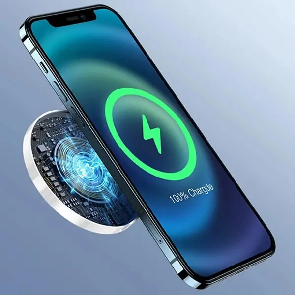 USAMS Magsafe 15W iPhone 15-14 -13-12 İçin Ultra İnce Mıknatslı Kablosuz Wireless Şarj  US-CD155-(5775)